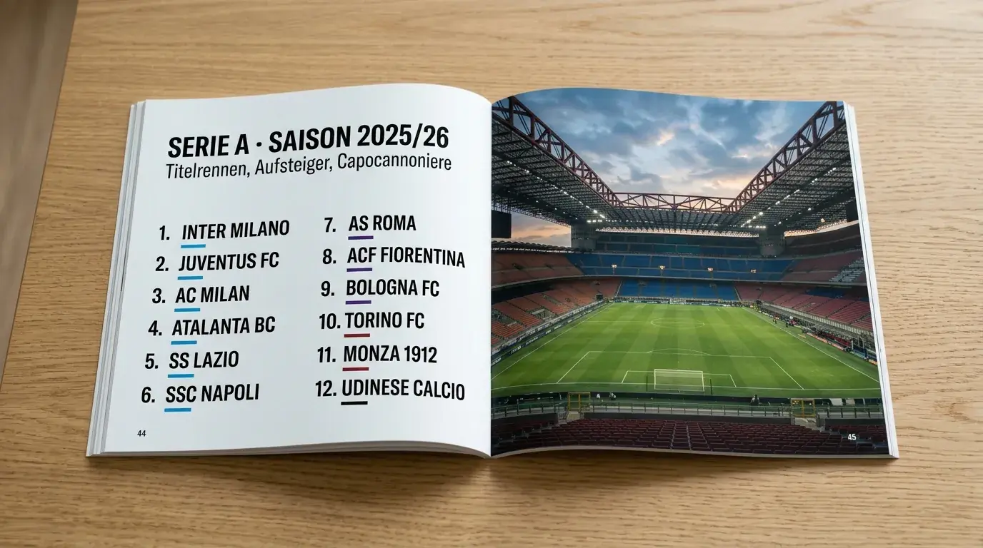 Serie A Saison 2025/26 — Titelrennen, Aufsteiger und Wett-Profile der Vereine